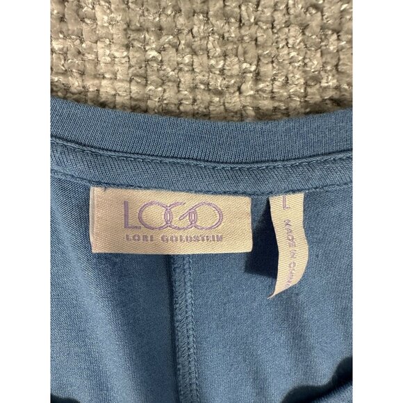Logo‎ By Lori Goldstein Tank Top Womens Large Blue Sleeveless Tunic Lightweight - Picture 4 of 7